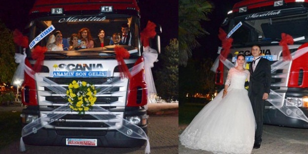 TIR'ı düğün arabası yaptı, cezayı yedi