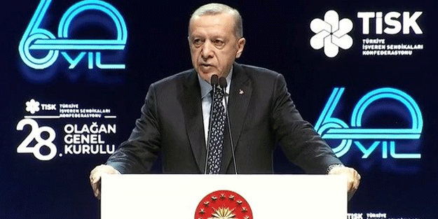 TİSK 28. Olağan Genel Kurulu'nda konuştu! Erdoğan'dan asgari ücret mesajı