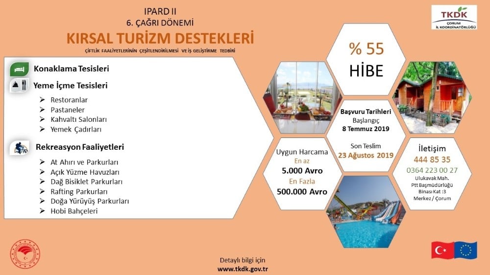 TKDK’dan kırsal turizm yatırımlarına yüzde 55 hibe 