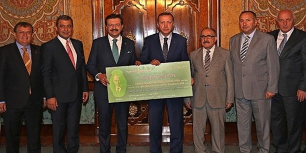 TOBB'un Soma çeki Başbakan'da