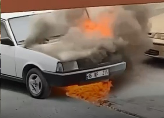 Tofaş bomba gibi patladı! LPG tankı birden alev aldı!