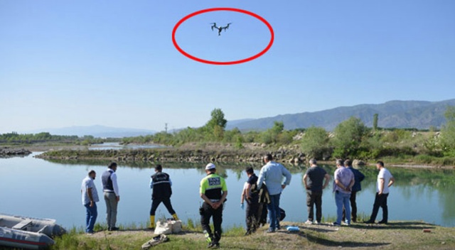 Tokat'ta balık tutanlar fark etti! Drone'un çektiği görüntüyü izleyince...