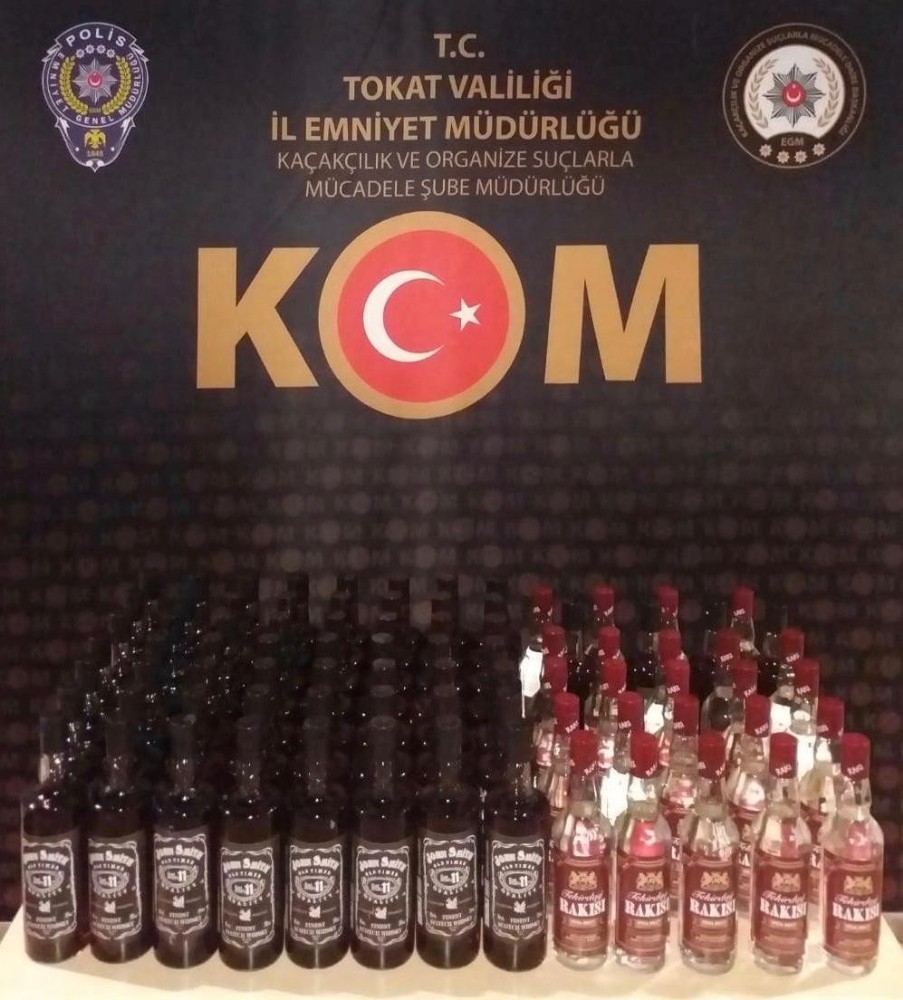 Tokat’ta kaçak içki operasyonu 