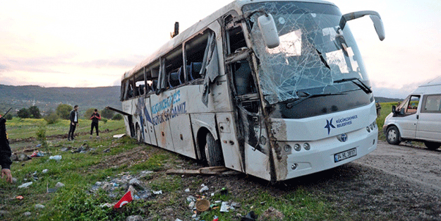 Tokat'ta ölümlü kaza! Otobüs devrildi
