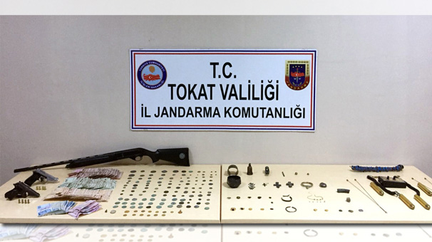 Tokat'ta tarihi eser operasyonu 4 gözaltı
