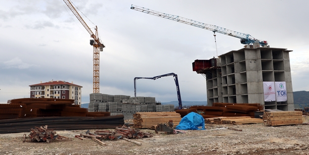 TOKİ İslahiye'de yapıyor: Kaba inşaatı tamamlandı