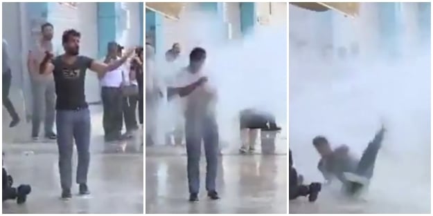 TOMA 'sık hadi' diyen terör sevicinin ricasını kırmadı