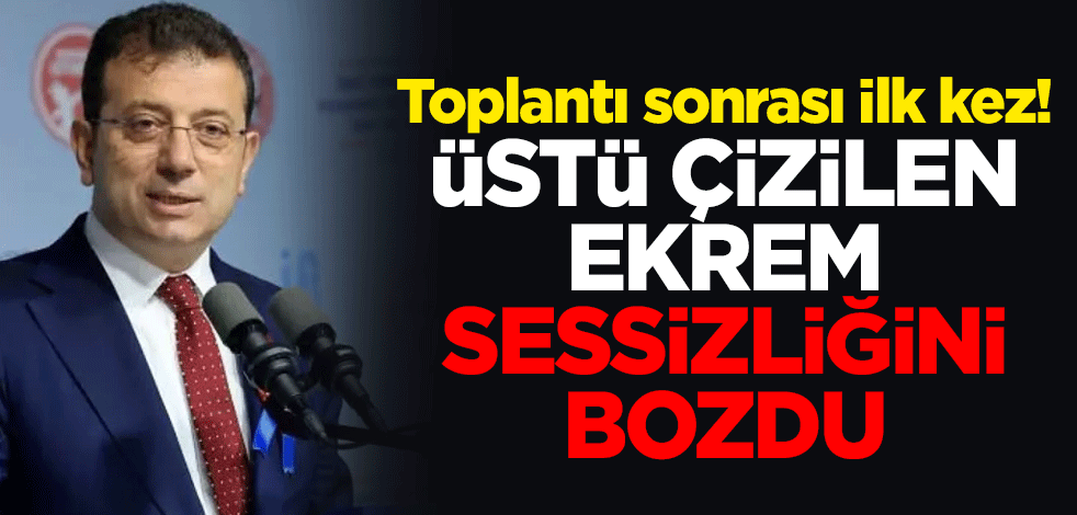 Toplantı sonrası ilk kez! Üstü çizilen Ekrem sessizliğini bozdu