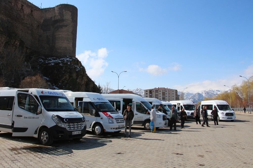 Toplu taşıma araçları dezenfekte edildi 