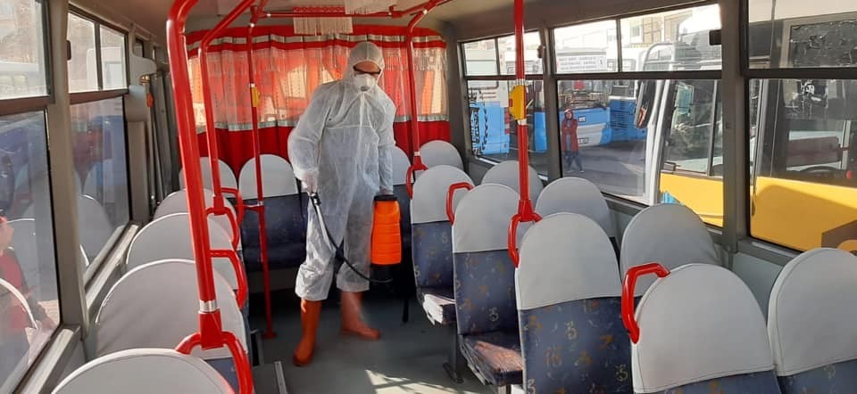 Toplu taşıma araçlarında Korona Virüs önlemi 