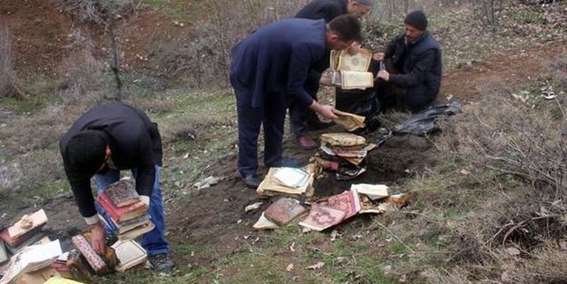 Kuran-ı Kerim'ler bu halde bulundu!