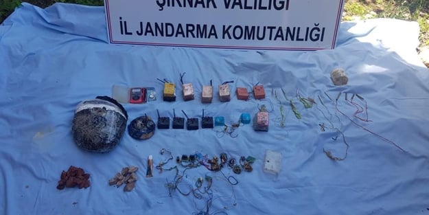 Toprağa gömülü patlayıcı ve mühimmat bulundu