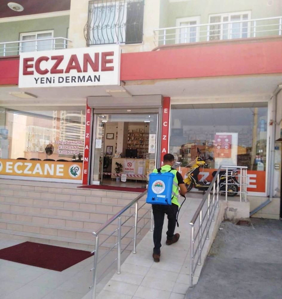 Toroslar’da virüs salgınına karşı dezenfeksiyon çalışmaları sürüyor 