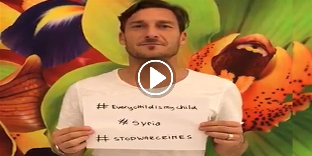 Totti'den Suriyeli çocuklar için anlamlı mesaj
