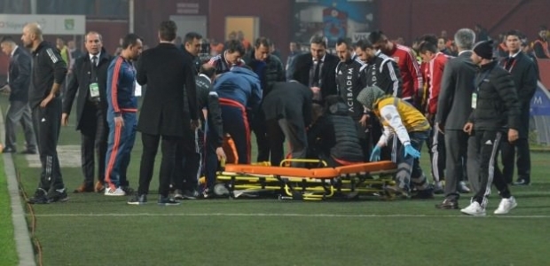 Trabzon-Kayseri maçında talihsiz an