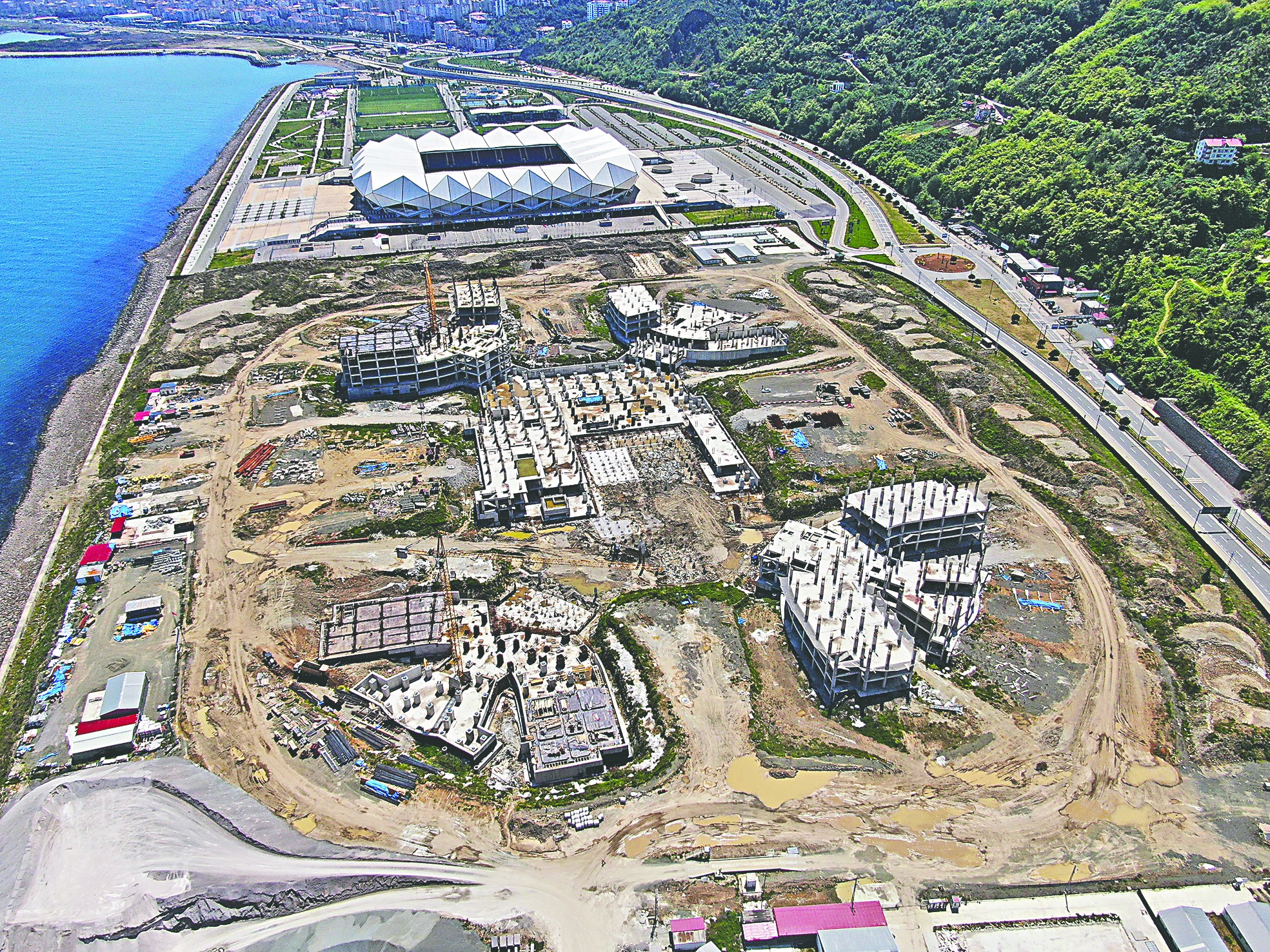 Trabzon Şehir Hastanesinde inşaat çalışmaları hızlandı