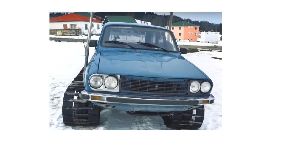 Trabzon’da 2 oto ustası 77 model Torosu paletli kar aracına dönüştürdü 