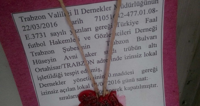 Trabzon'da hakem camiasına şok baskın