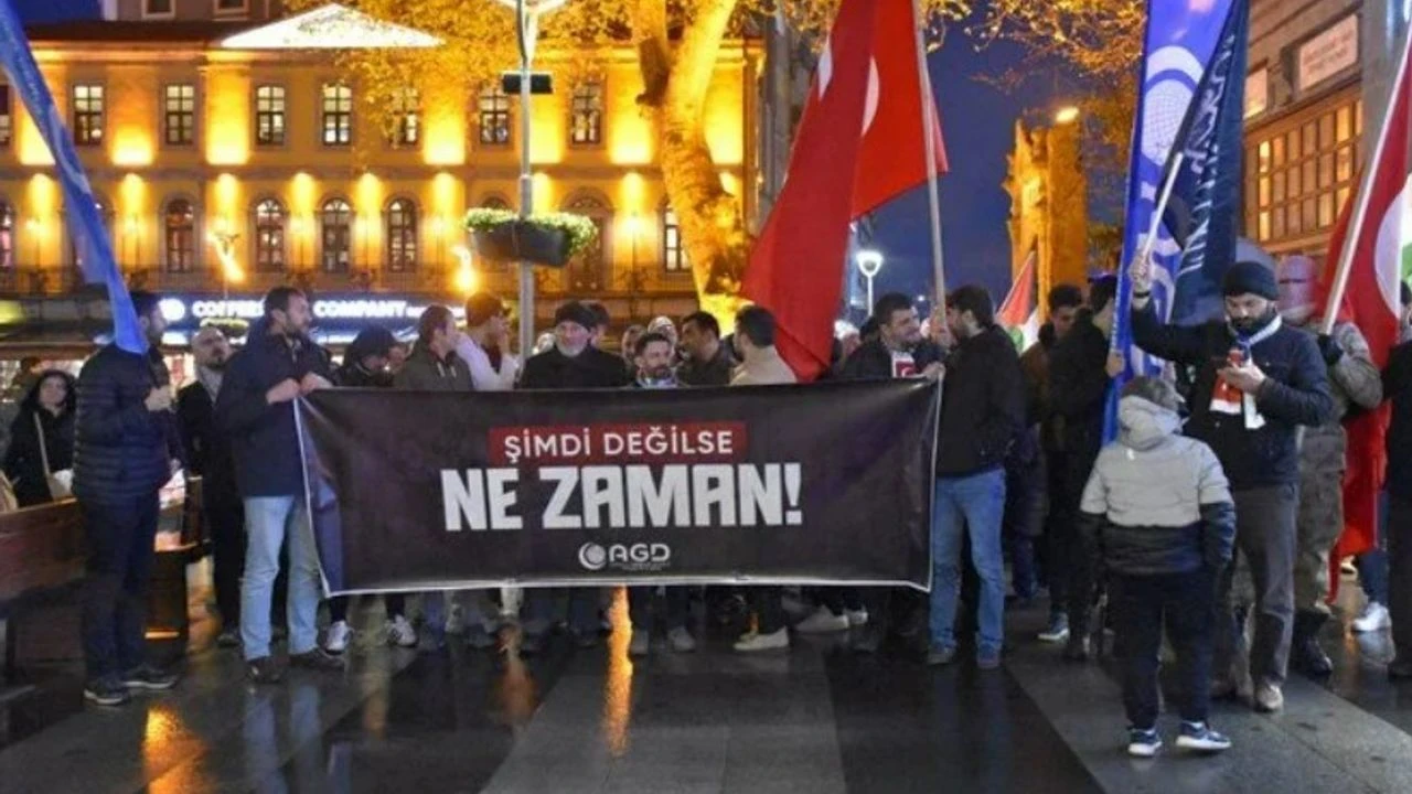 Trabzon'da İsrail protestosu