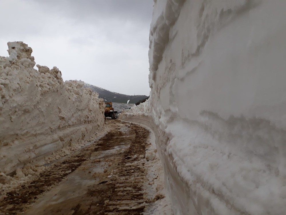 Trabzon’da karla kaplı yayla yolları açılıyor 