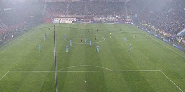 Trabzon'da maça damga vuran protesto