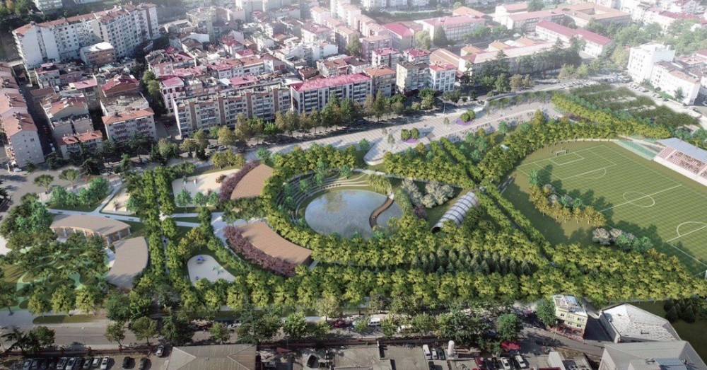 Trabzon’da Millet Bahçesi’nin inşaat çalışmaları sürüyor 
