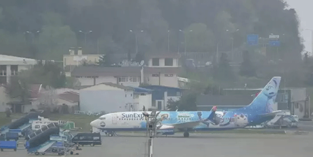 Trabzon'da şampiyonluk maçı öncesi uçak inemedi