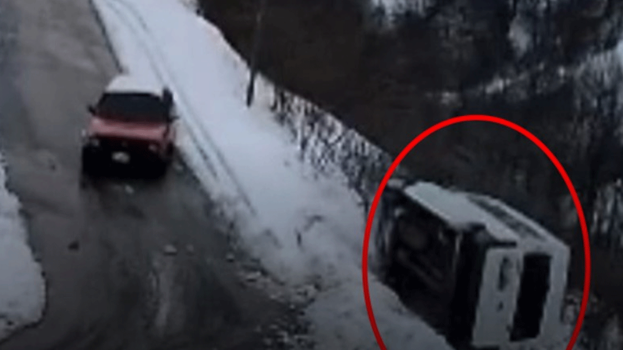 Trabzon'da virajı alamayan kamyon uçuruma yuvarlandı! 1 ölü, 1 yaralı