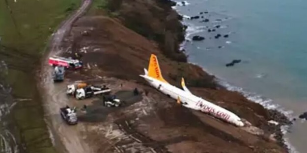 Trabzon'daki uçak kazasının en net görüntüsü