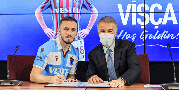 Trabzonspor Edin Visca ile sözleşme imzaladı
