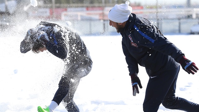 Trabzonspor'da kar keyfi