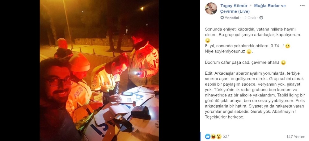 Trafik cezası yememek için gurup kurdu, 8 yıl sonra ehliyetini kaptırdı 