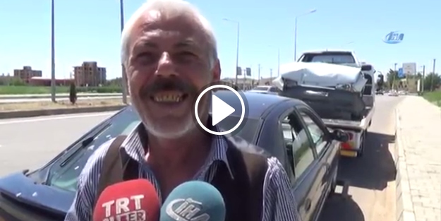 Trafik cezasına sevinen Adıyamanlı dayı