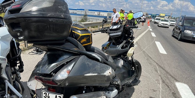 Trafik kazasında iki motosikletin sürücüsü yaralandı