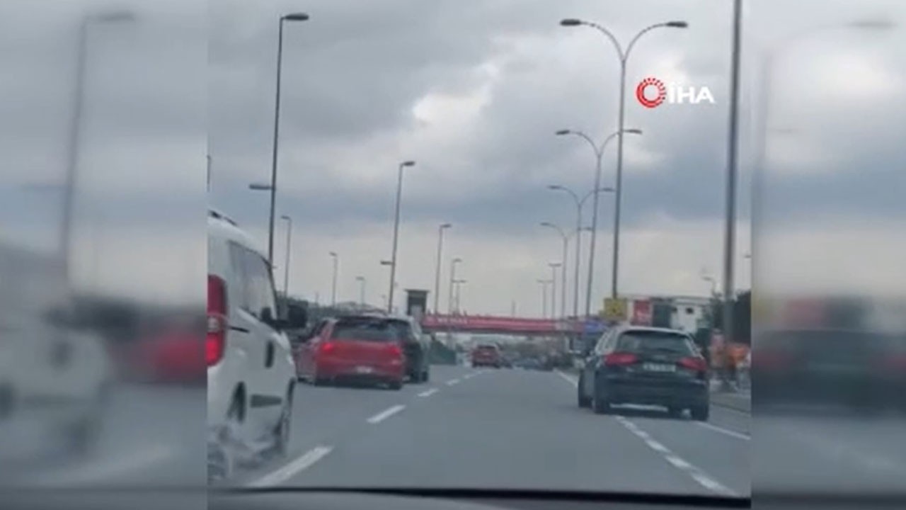 Trafik magandası makas atarak korku saçtı