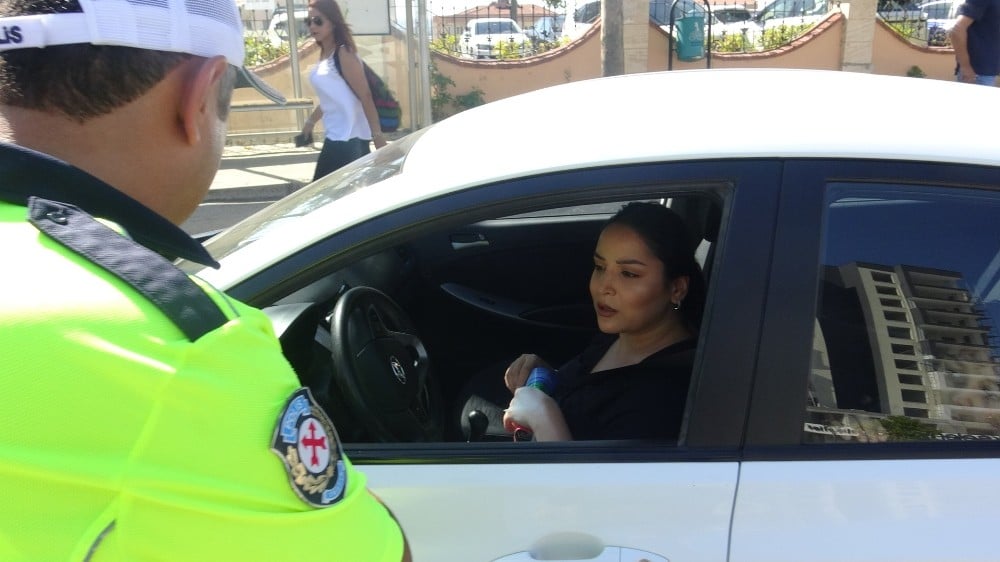Trafik polisinden çocuklara ‘Kemerin ses getirsin’ daveti 