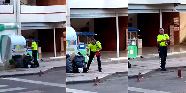 Trafik polisinin bayrak duyarlılığı