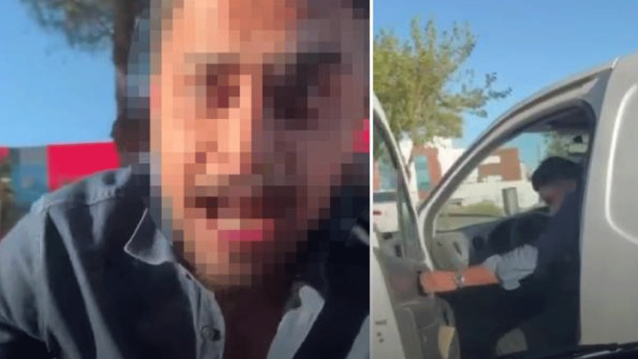 Trafikte aracın camını yumruklayıp kırdı!