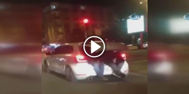 Trafikte ilginç görüntü!