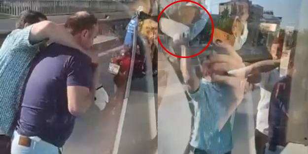 Trafikte ilginç kavga: Paspasla saldırdı