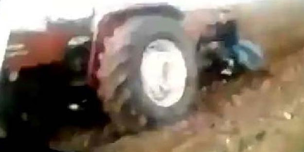 Traktör eğlencesi faciayla sonuçlandı! Vücudu paramparça oldu