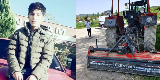 Traktör üstünde dengesini kaybeden gencin feci ölümü