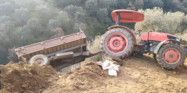Traktörden düşen kadının feci ölümü