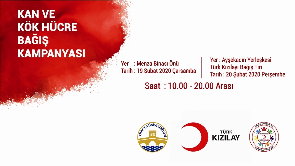 Trakya Üniversitesinden yeni bir kan bağışı seferberliği 