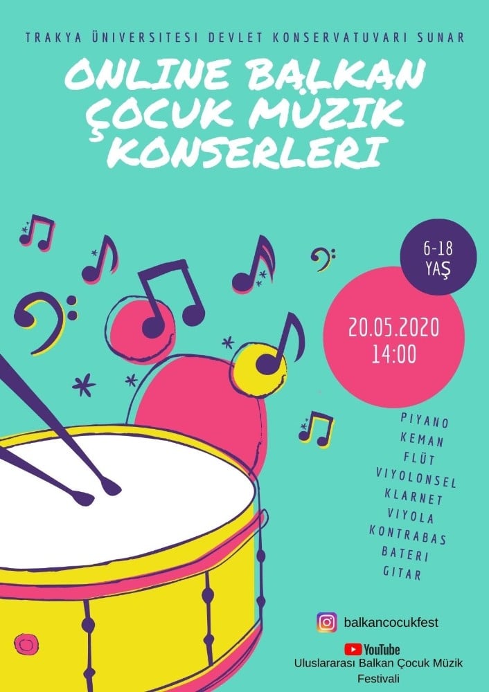 Trakya Üniversitesinin organizasyonuyla “Balkan çocuk müzik konserleri” 