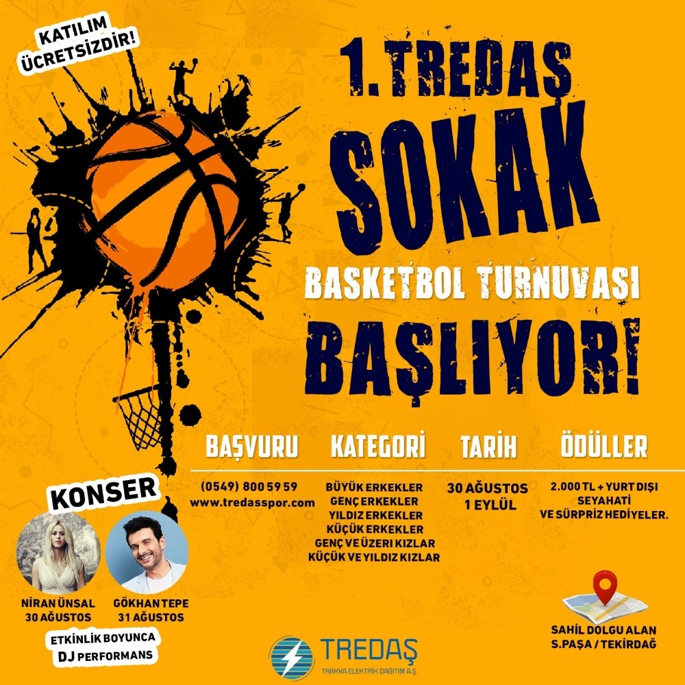 TREDAŞ, sokak basketbolu turnuvası için sahaya iniyor 