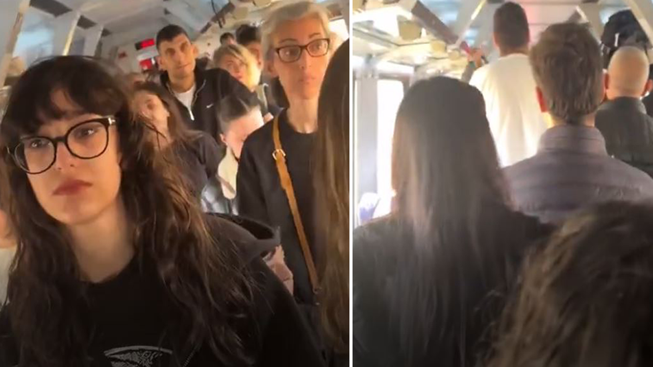 Trende saat 09.05 gerginliği! Allah bu Kemalistlere akıl fikir versin! İyi ki uçakla gitmemişler