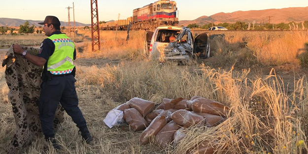 Trenin çarptığı kaçakçıdan pes dedirten hareket