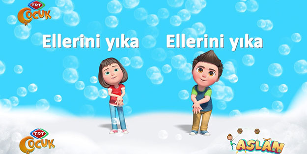 TRT Çocuk’un sevilen kahramanlarından “el yıkama” şarkıları