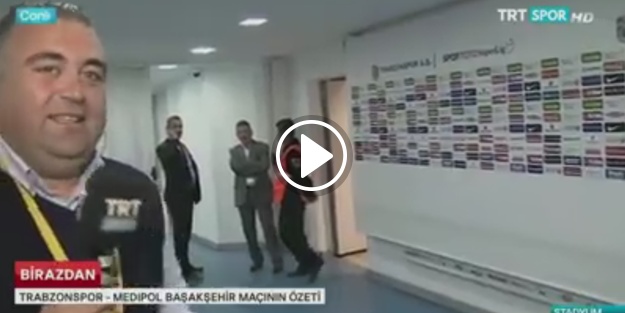 TRT muhabiri canlı yayında olduğunu unutursa